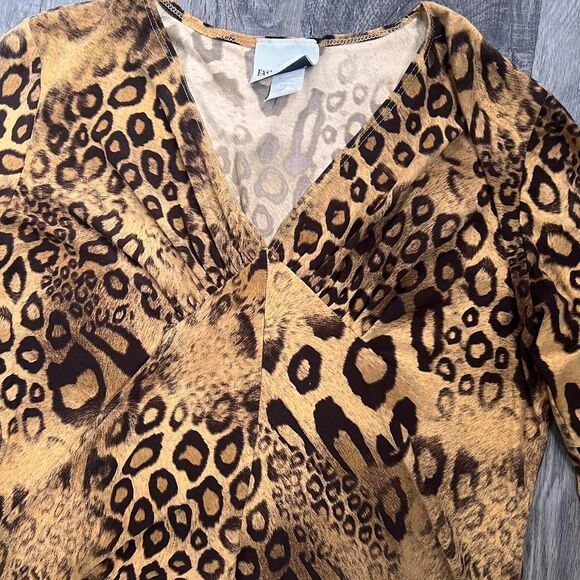 Y2k Mob Wife Suede Feel Animal Print Top - Picture 6 of 8
